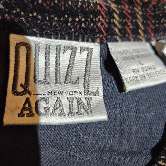 90s grunge cottagecore corduroy plaid jacket - Picture 3 of 3